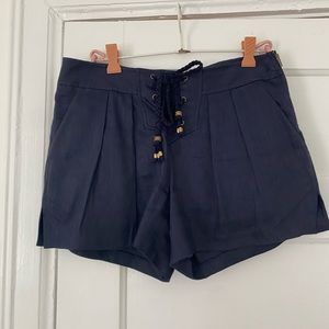 Diane Von Furstenberg linen blend shorts